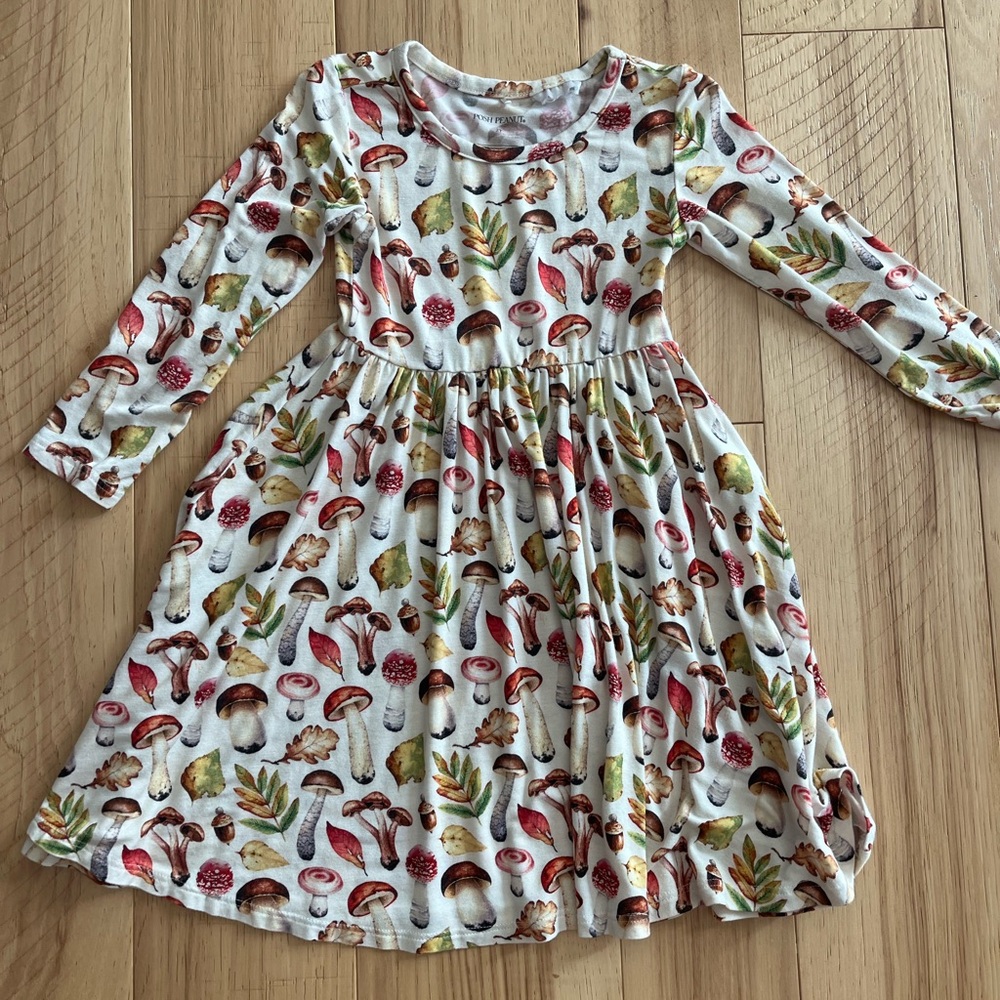 Posh Peanut Autumn Mushroom Dress - Multicolor